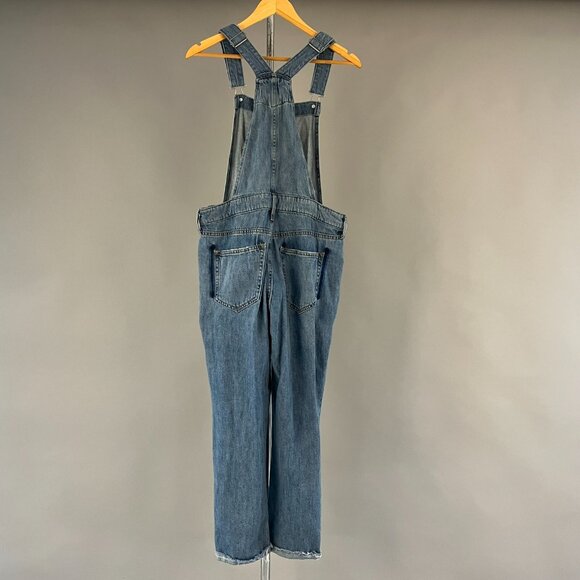 Gap Women's Patch Blue Denim Overalls Size S - Picture 2 of 4